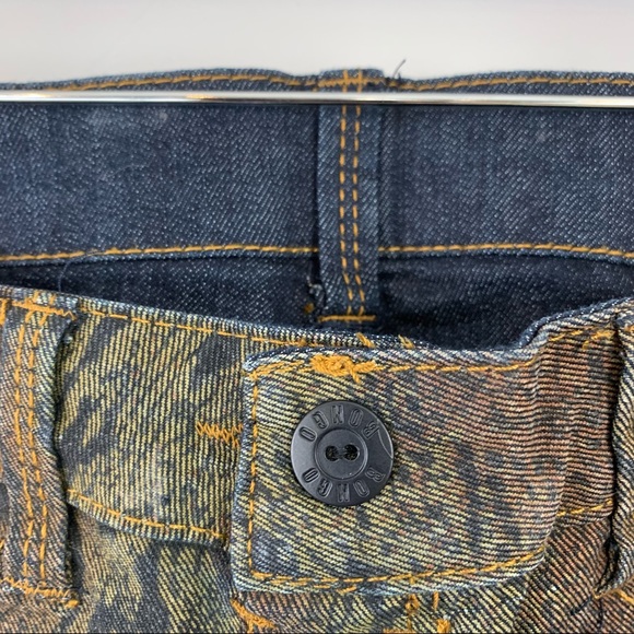 Bongo Reversible Jeans Snake Skin Dark Wash Blue Skinny 34 - Picture 4 of 11